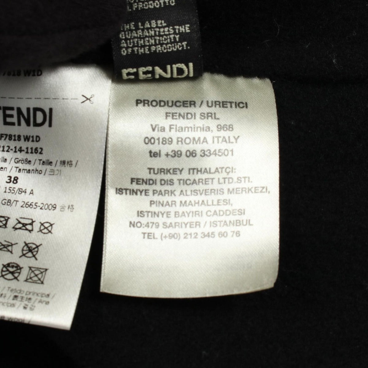 Fendi Color Wool Coat Clothing Outerwear — view 4