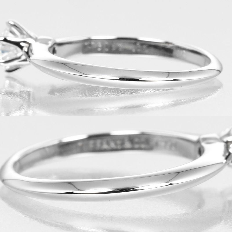 Tiffany & Co Solitaire 0.32ct Vs2/e/good Pt950platinum × Diamond #8 Ladies 3g