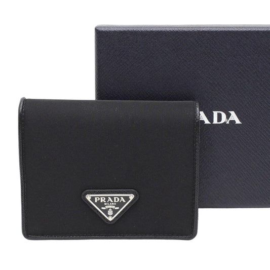 Prada Logo Triangle Nylon Bifold Wallet