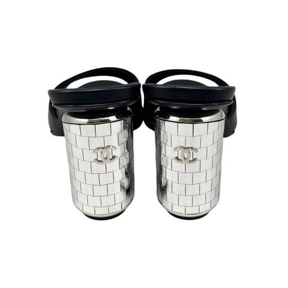 Chanel Mule Sandals Mirror Heel G45358 X01000 94305 36 1 2 Size Coco Mark