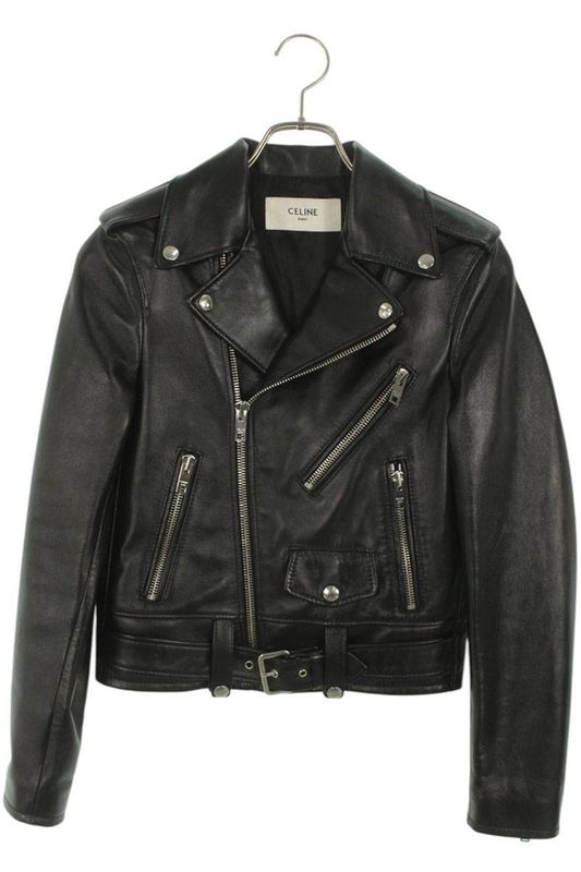 Celine 2e134050o Classic Biker Leather Jacket Women's 34