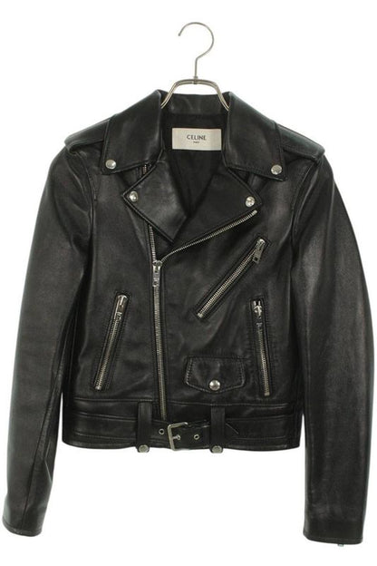 Celine 2e134050o Classic Biker Leather Jacket Women's 34