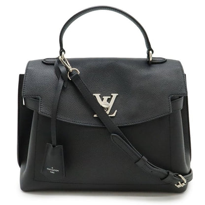 Louis Vuitton Lock Me Ever MM Handbag 2-Way Shoulder Bag Leather Noir Black
