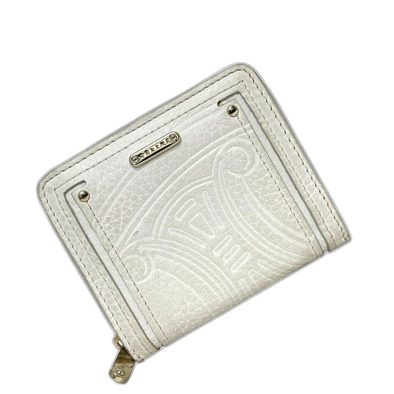 Celine Bifold Wallet White Triomphe Leather