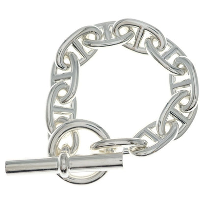 Hermes Chaine D'ancre TGM 10 Pieces Chain Bracelet Silver
