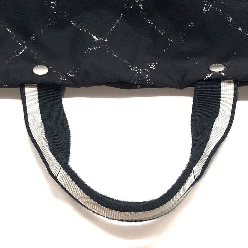 Chanel Former Travel Line Tote Bag A11833 5th Unit Nylon Black Ladies Pre-Owned