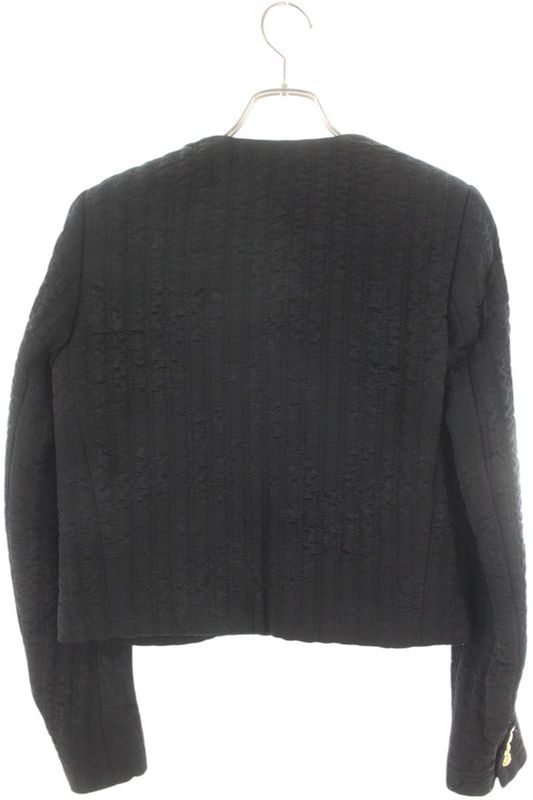 Celine 2v734337f Jacquard Emblem Button Collarless Jacket Women's 36