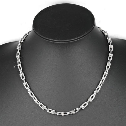 Tiffany & Co Hardware Small Link Silver 925 _ 44g Necklace