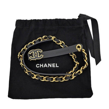Chanel Chain Belt Black Gdhardware Aaa436 Coco Mark 70 28 Women's Women