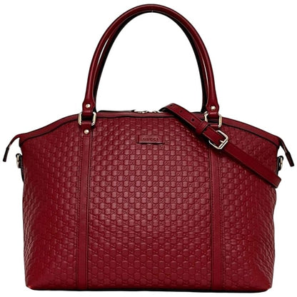 Gucci Tote 2-Way Shoulder Bag Guccissima Leather