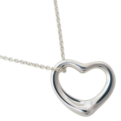 Tiffany & Co Open Heart Elsa Peretti 925 Silver Ladies 6.0g Necklace