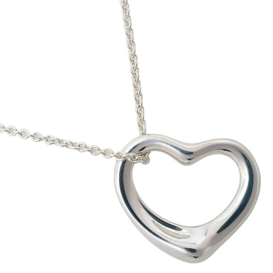 Tiffany & Co Open Heart Elsa Peretti 925 Silver Ladies 6.0g Necklace