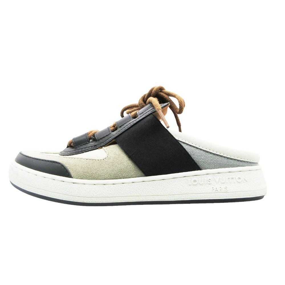 Louis Vuitton Sneakers Sandals Slip on Suede Luxury Line Shoes 35 Black