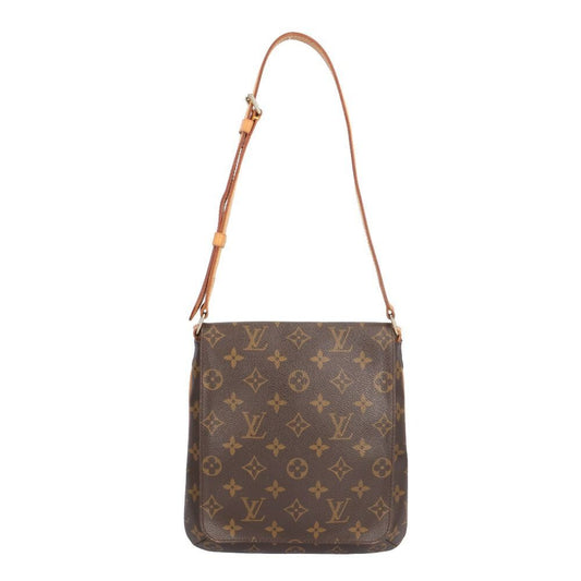 Louis Vuitton Musette Salsa Short Monogram Shoulder Bag Canvas Brown