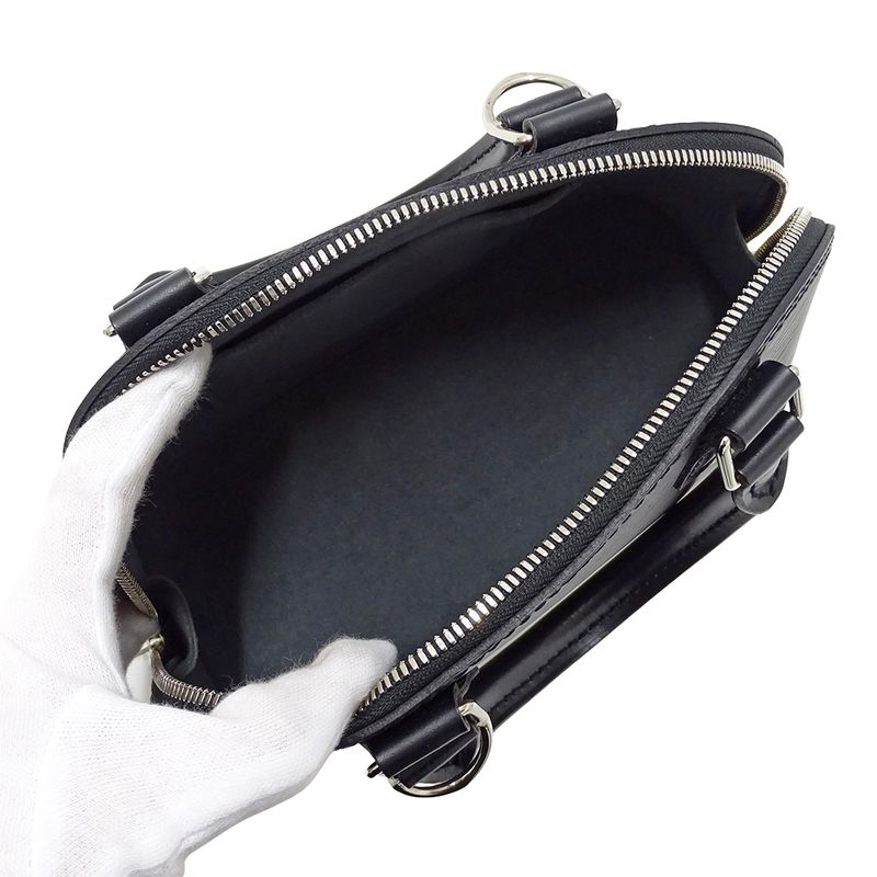 Louis Vuitton Bag Epi Women's Branded Handbag Shoulder Bag 2way Alma BB Noir