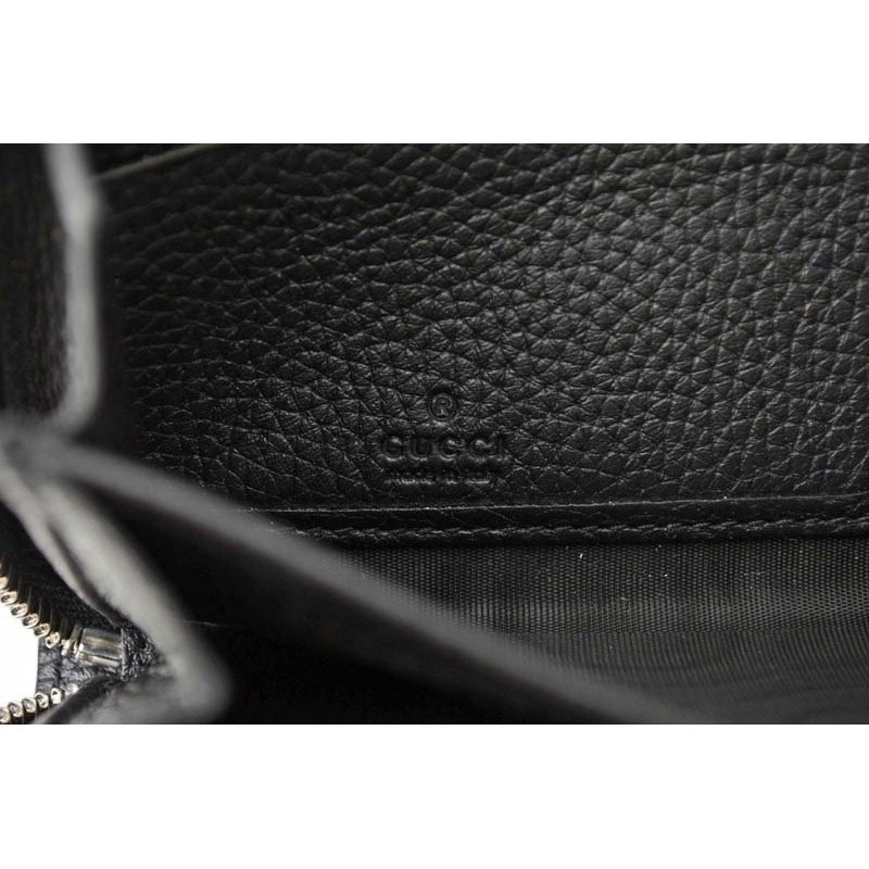 Gucci Wallet Zip Around Black Leather — view 12