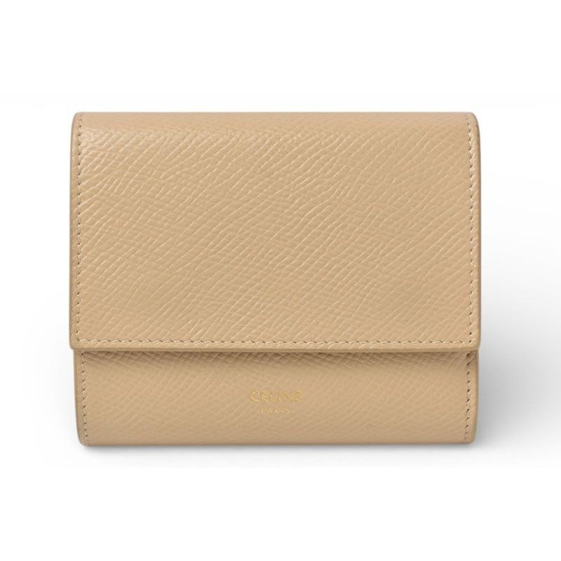 Celine Wallet Mini Trifold Beige Small