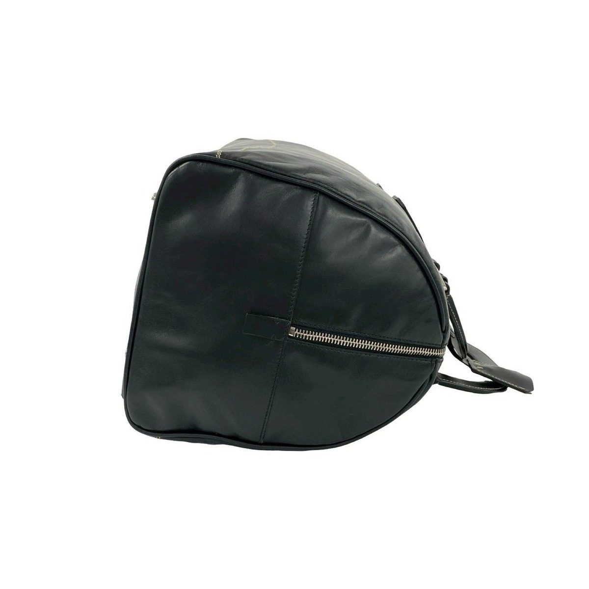 Prada Logo Stitch Leather 2-Way Shoulder Bag Black — view 6