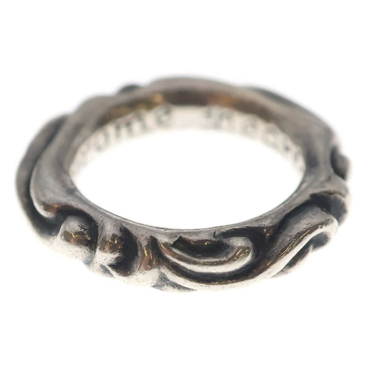 Chrome Hearts Scrl Band Scroll Ring Silver