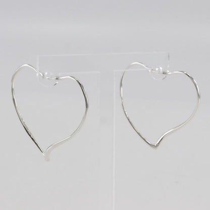 Tiffany & Co Open Heart Elsa Peretti Silver 925 Ladies 5.3g Earrings