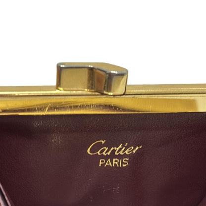 Cartier Coin Case Must Line Bordeaux Clasp Leather