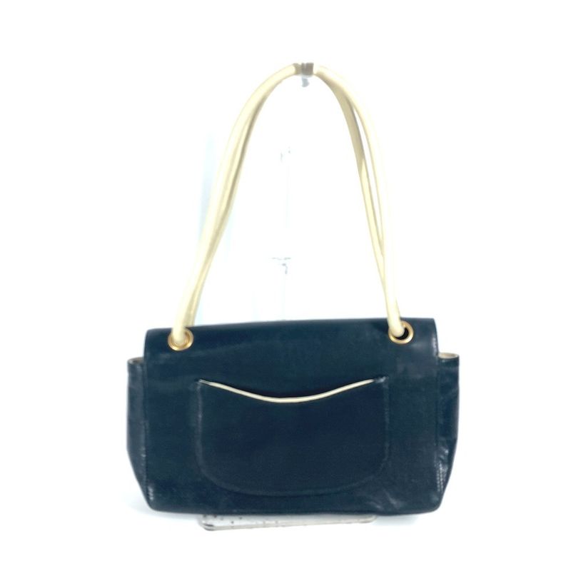 Chanel Shoulder Bag CC Coco Mark Leather Black