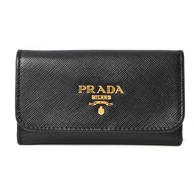 Prada Key Case Holder 6 Rings 1 Pg222 Black