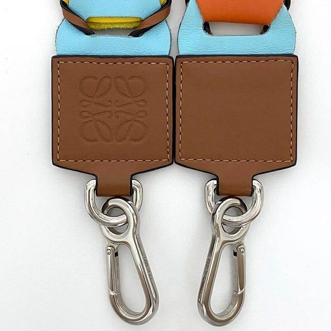Loewe Shoulder Strap Ec22874 Brown Yellow Orange