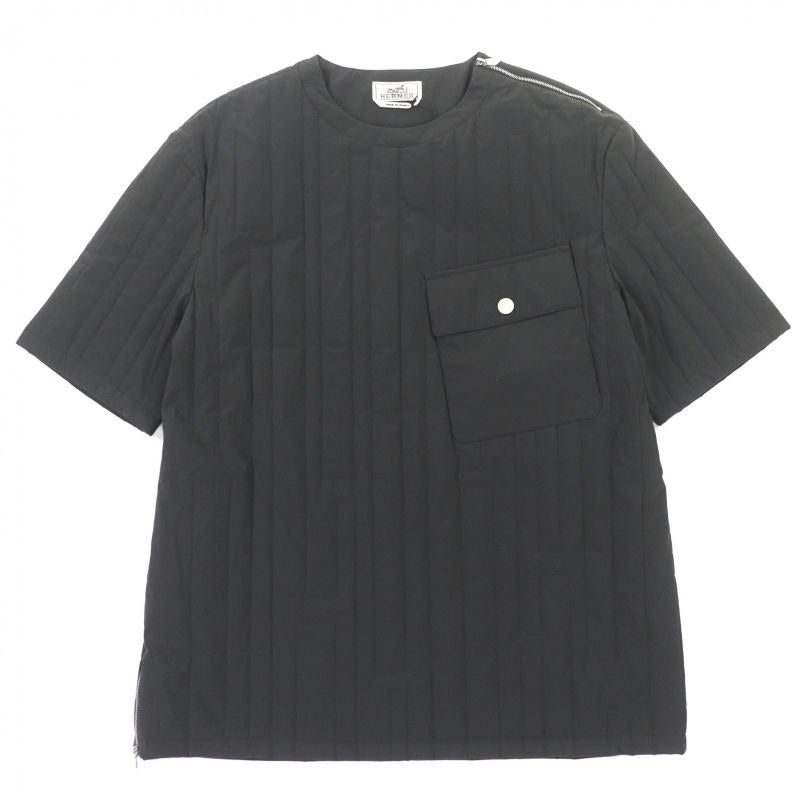 Hermes 21 AW Serie Button Filled Pullover Puffer Short Sleeve