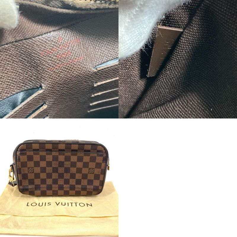 Louis Vuitton Second Bag Pochette Saint Paul N41219 Damier Canvas Ebène Brown