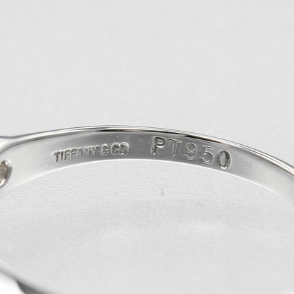 Tiffany & Co Solitaire Pt950platinum And Diamonds #8.5 Ladies 1.9g Ring