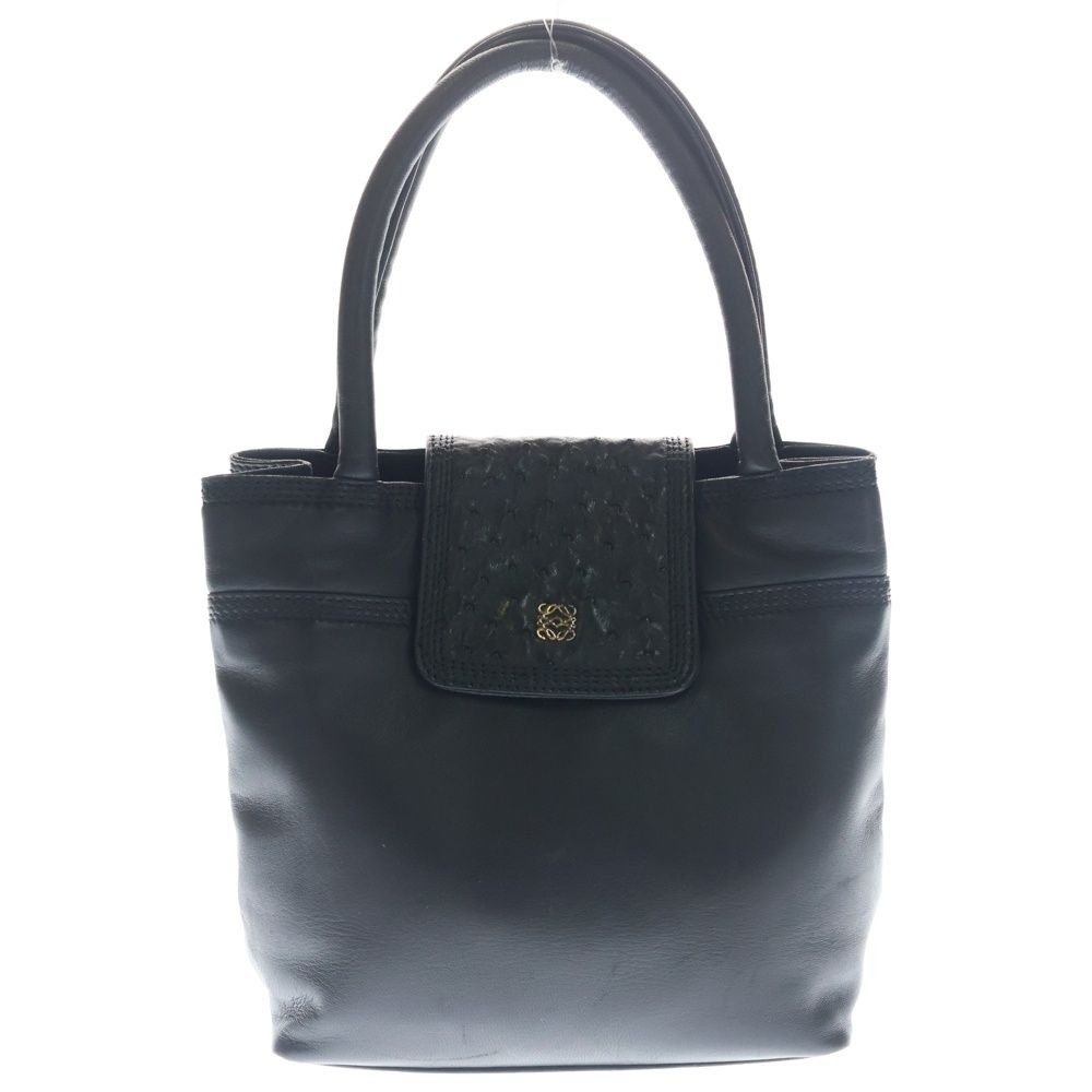 Loewe Tote Black Leather Gold