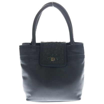 Loewe Tote Black Leather Gold