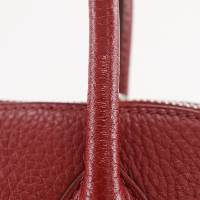 Hermes Bolide 31 Taurillon Clemence Rouge Garance Red/silver Hardware □Q Ladies