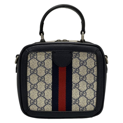 Gucci GG Plus GG Supreme/gg Marmont 772157 Navy Ivory And Red Leather