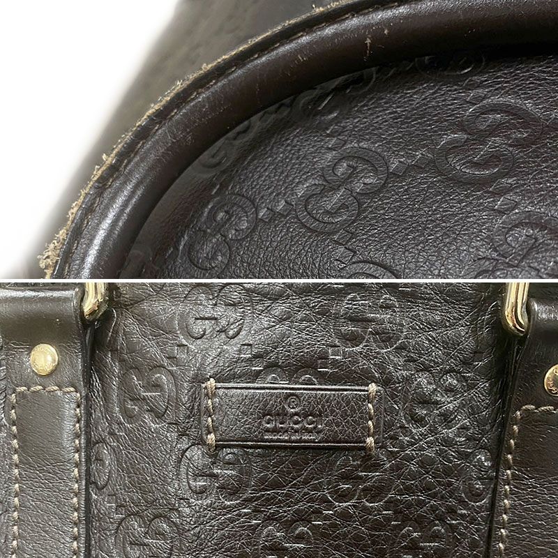 Gucci Boston Bag 206500 Guccissima Brown Travel Large Capacity