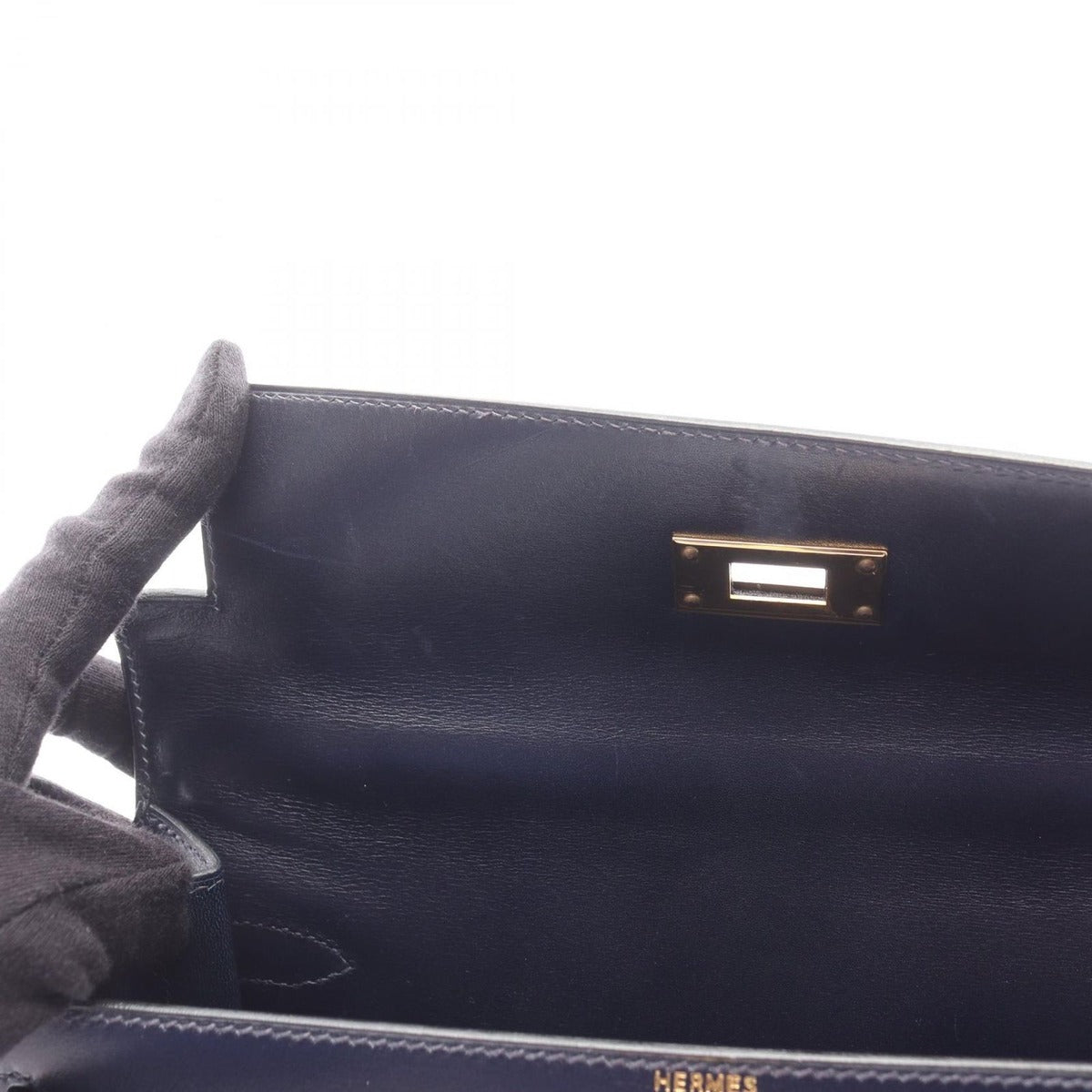 Hermes Handbag Kelly 28 Blue Indigo — view 8