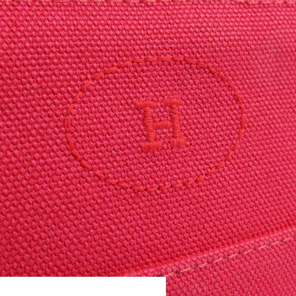 Hermes Bolide Pouch Mini Hibiscus Silver Cotton Canvas — view 4