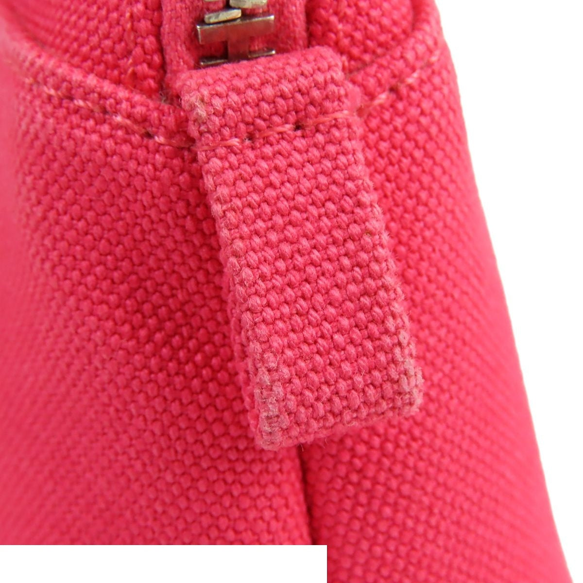 Hermes Bolide Pouch Mini Hibiscus Silver Cotton Canvas — view 8