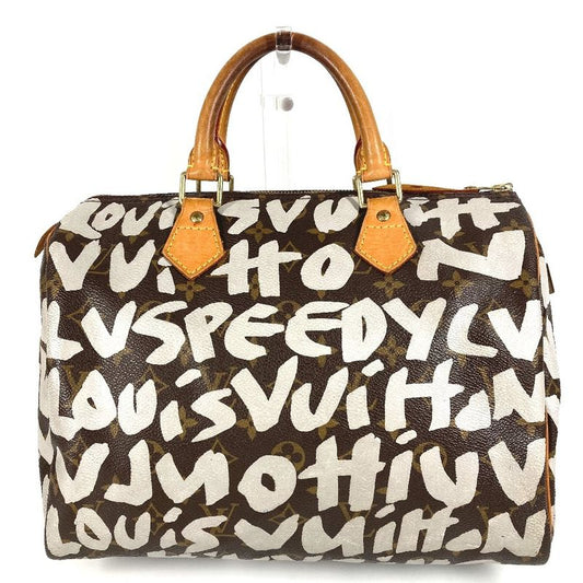 Louis Vuitton Handbag Speedy 30 M92195 Monogram Graffiti Canvas Brown