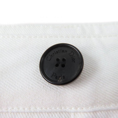 Christian DIOR 247p41a3339 DIOR VIBE Denim Cargo Pants With Logo Button White
