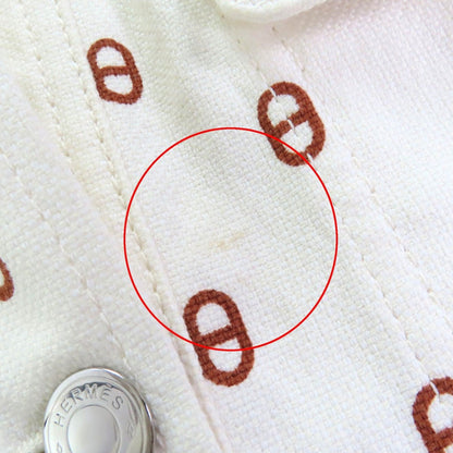 Hermes Cotton Chaine D'ancre Serie Button Belt No Sleeve Dress — view 10