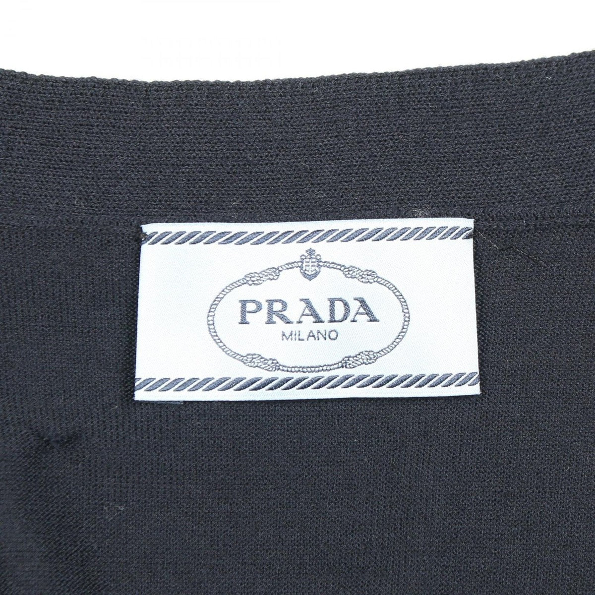 Prada Cardigan Wool Navy 38 — view 3