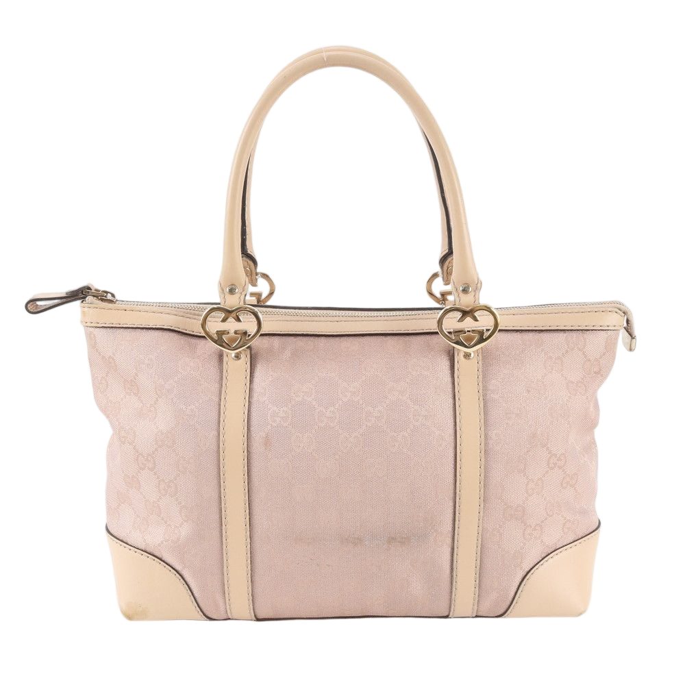Gucci GG Canvas Brea Leather Tote Shoulder Hand Pink