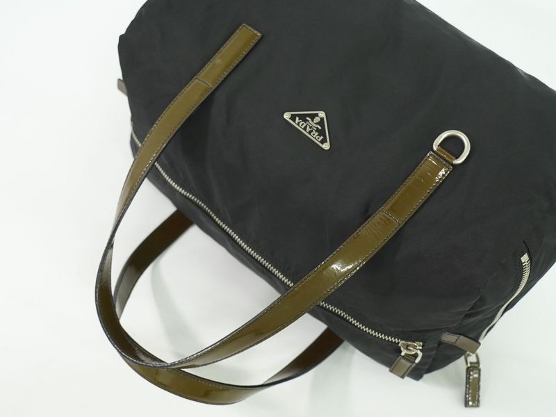 Authentic Prada Nylon Handbag Black Bag Pre-owned [follow-up Discount