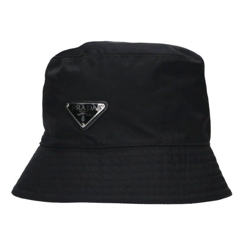 Prada Re-Nylon Triangle Plaid Nylon Bucket Hat