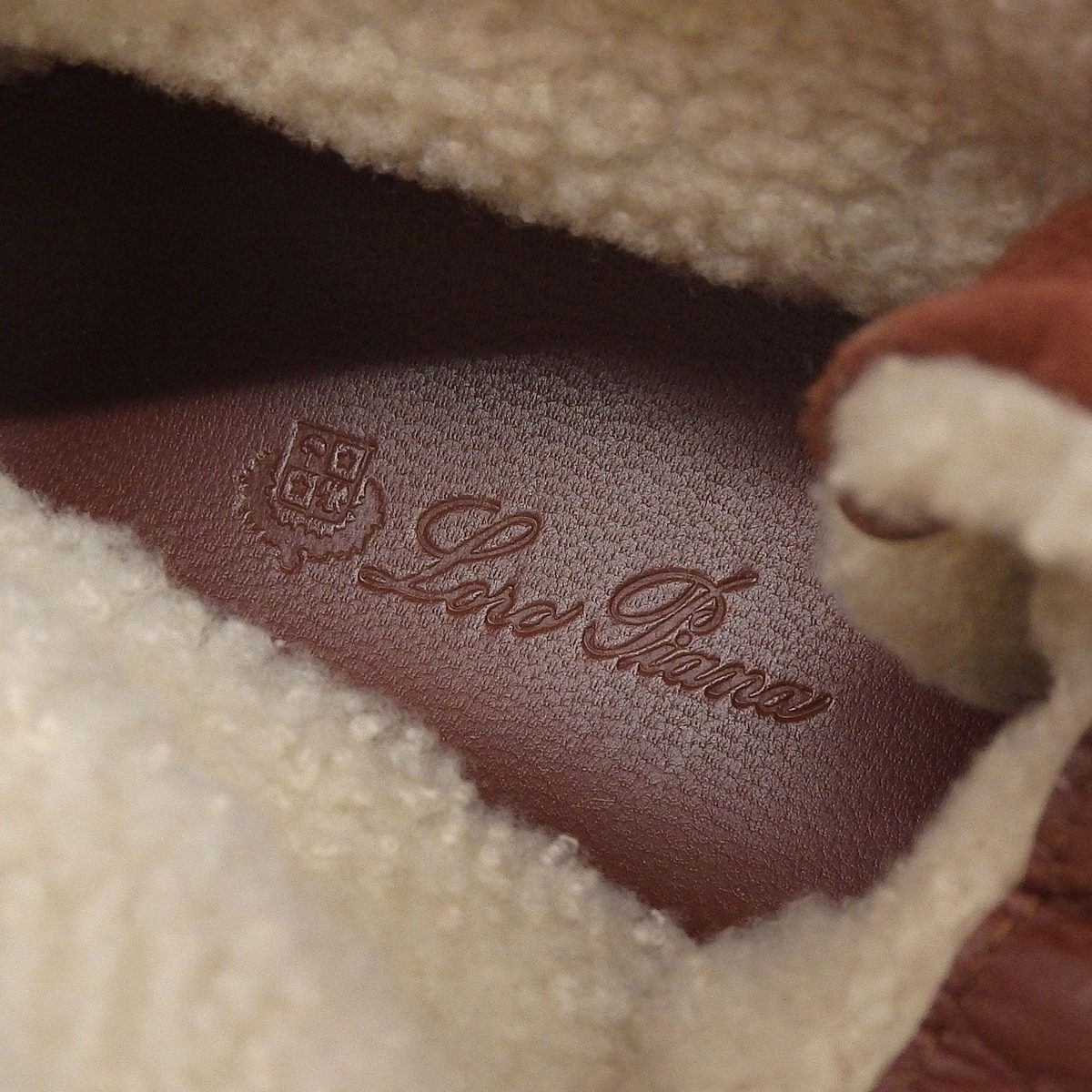 Loro Piana Lor Lace Up Shearling Boas Sneakers Brown 36 — view 7