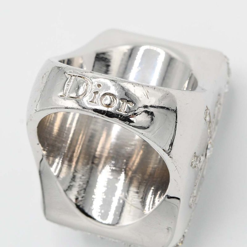 Christian DIOR Ring Ribbon Rhinestone L Approx 13 Accessories Women H12712