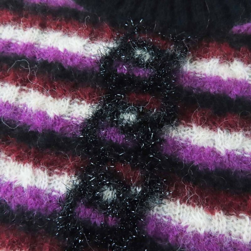 CHANEL P75766 With Coco Mark Plate Coco Mark Chain Striped Pattern Long Sleeve