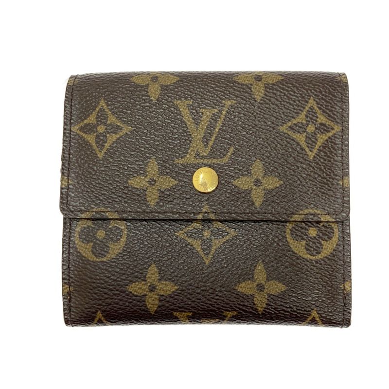 Louis Vuitton M61654 Monogram PVC Portefeuille Elise Brown 403621 Folding Wallet
